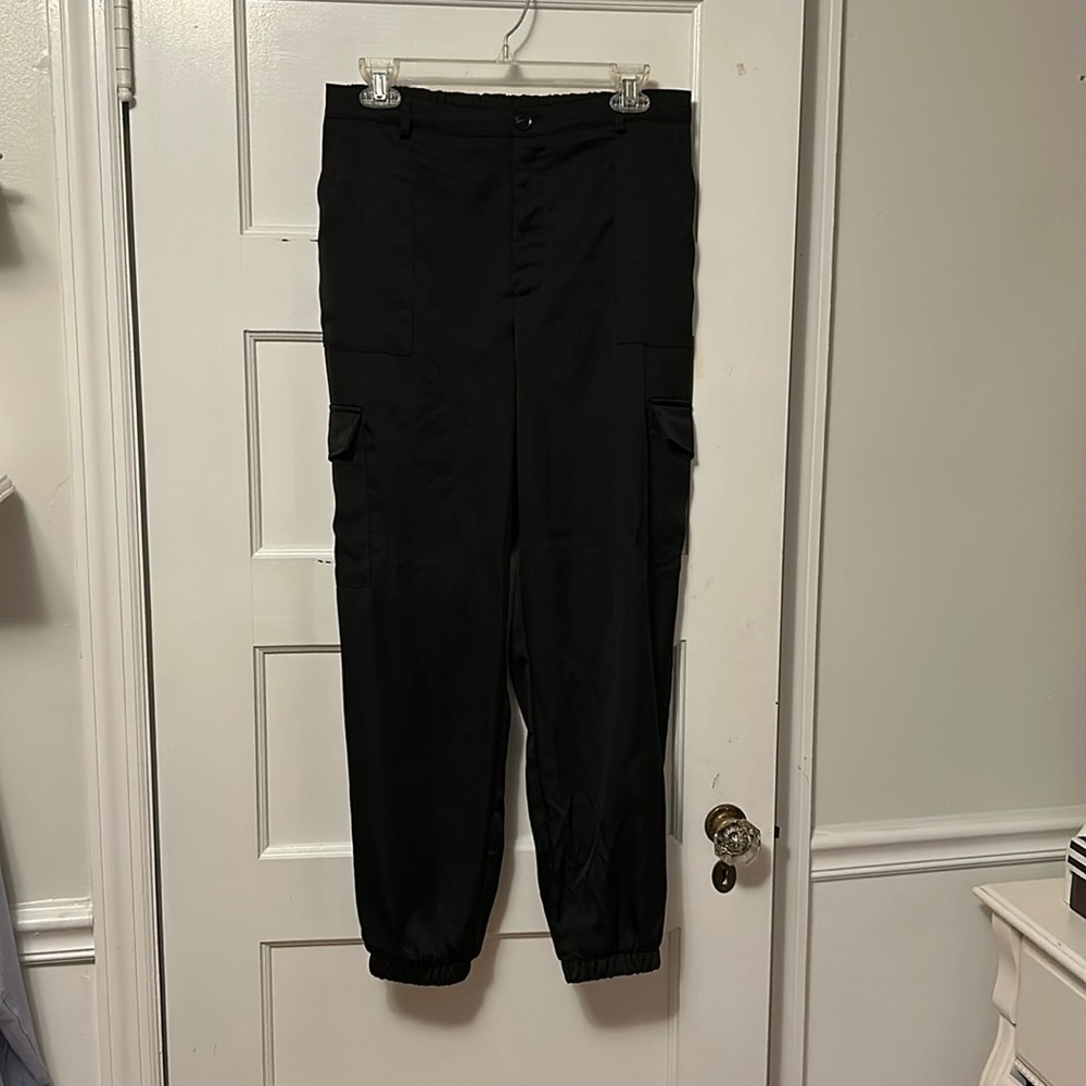 Baggy Silk Cargo Pants